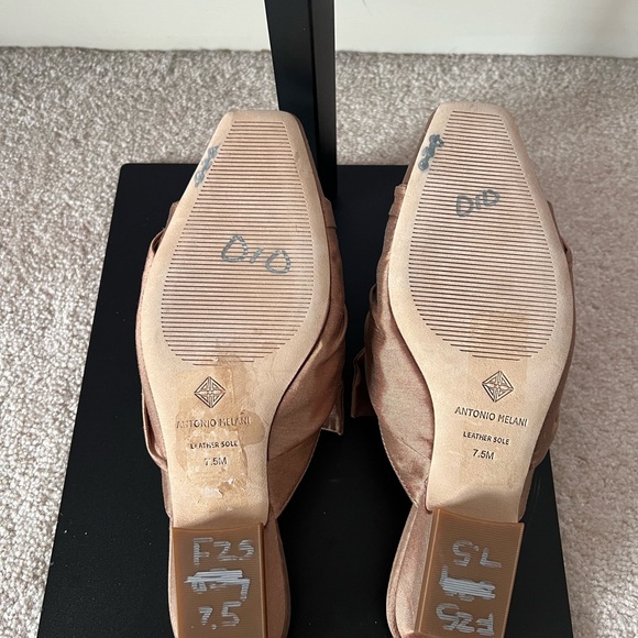 ANTONIO MELANI Bronze Embellished Mules - Picture 6 of 7